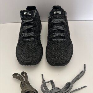 NoBull Mens Diamond Knit Black Runner Shoes Size 10M
